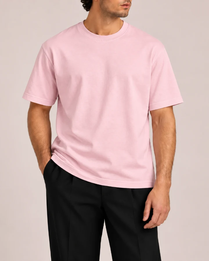 Crew Neck T-Shirt - Pink