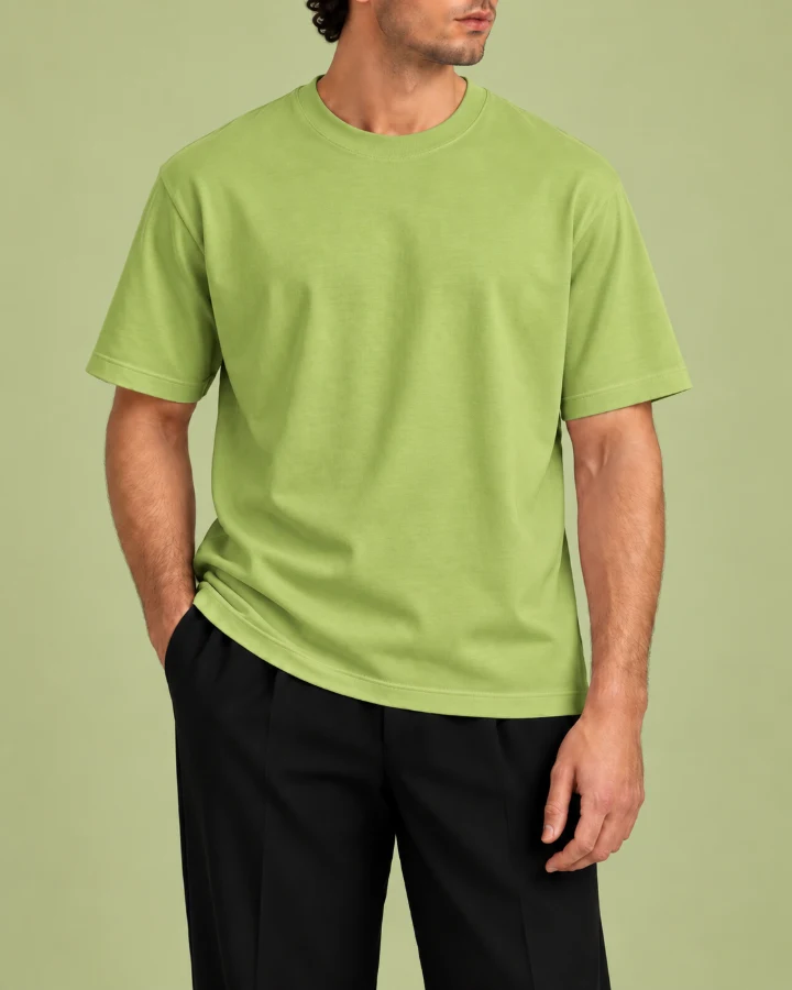 Crew Neck T-Shirt - Sage Green